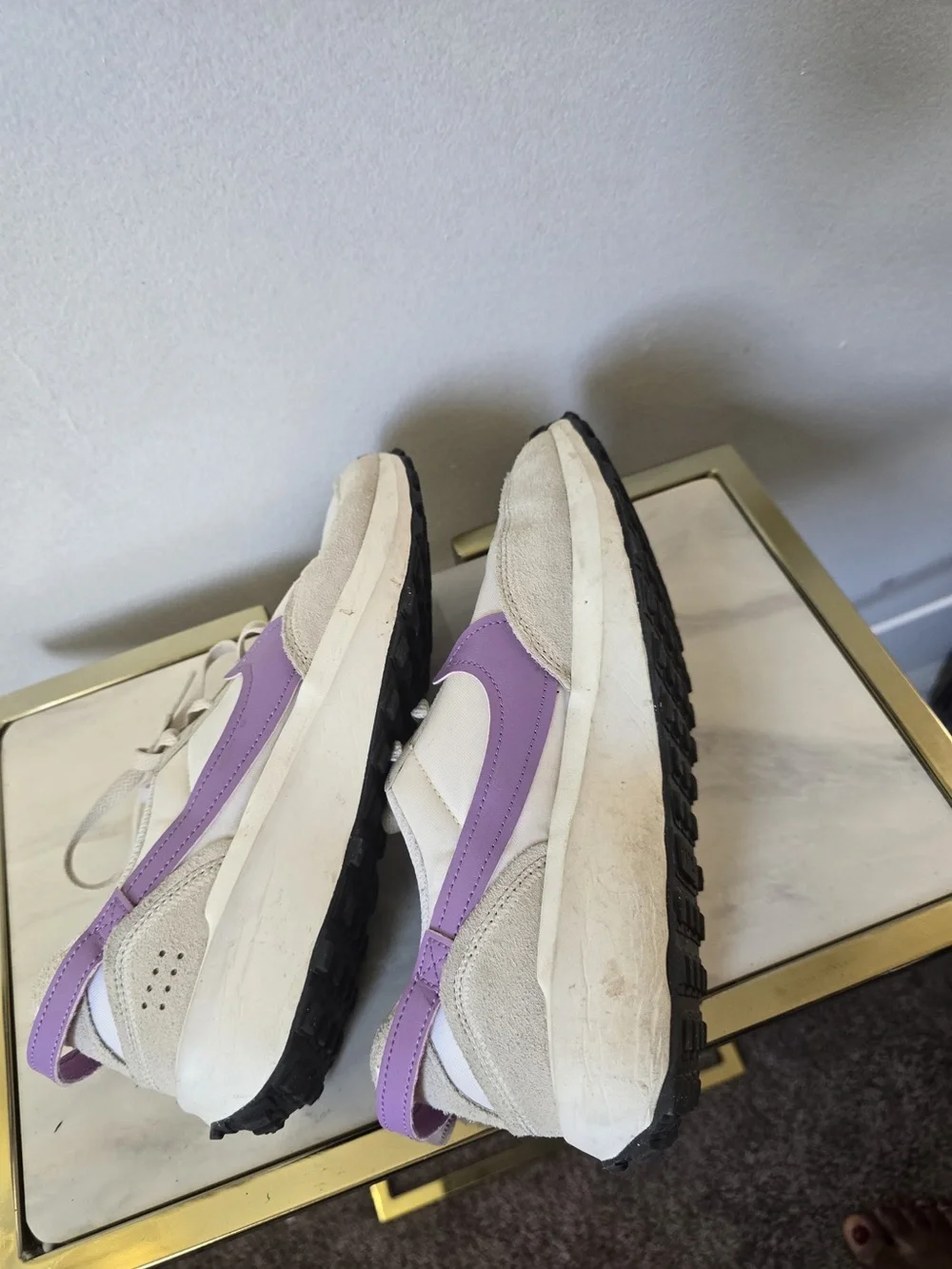 Nike Waffle Debut White Rush Fuchsia US Women Size 8.5(UK 6/EUR 40) Sneakers